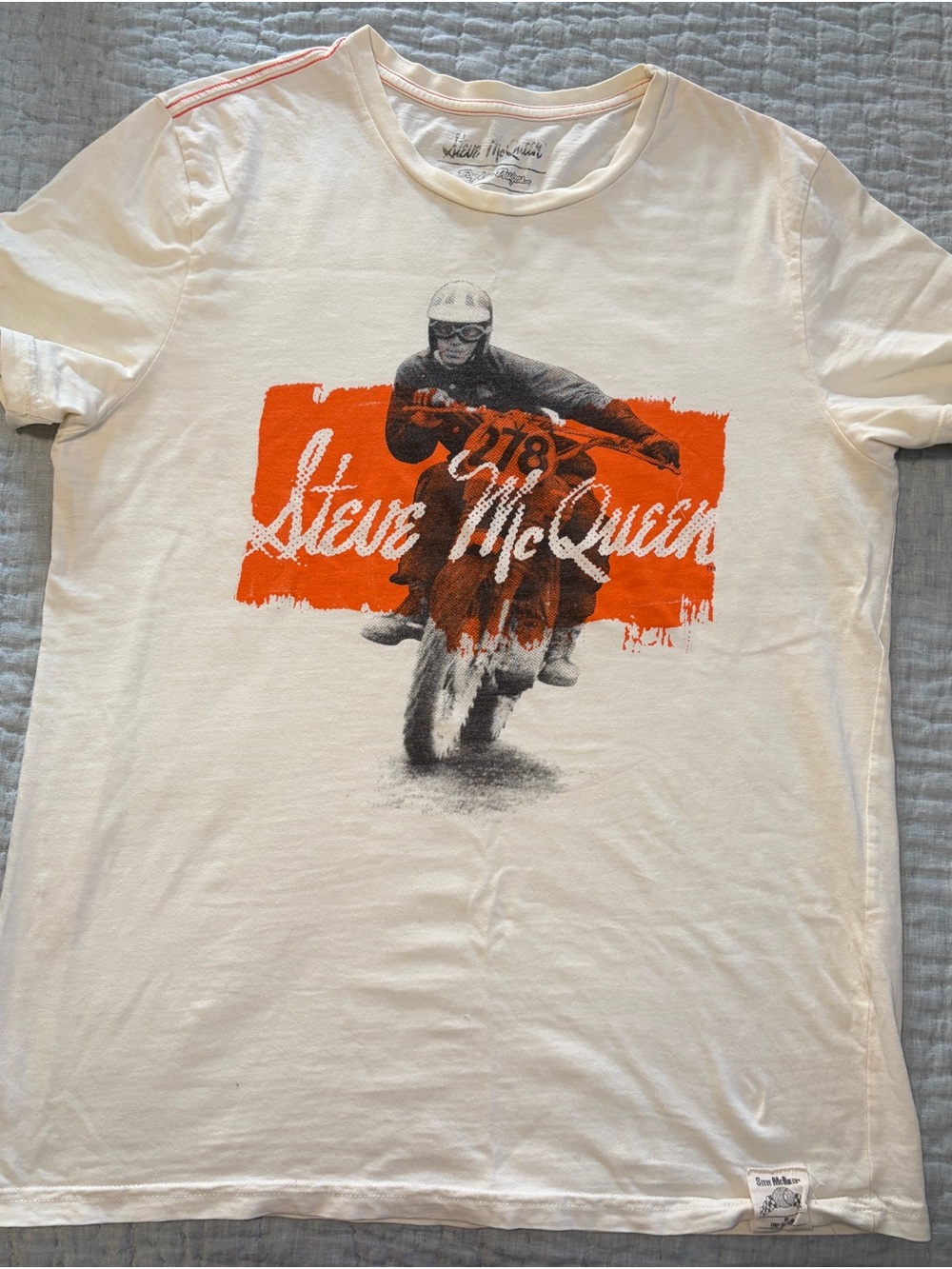 Steve McQueen Cream Colored Short-Sleeve Tee